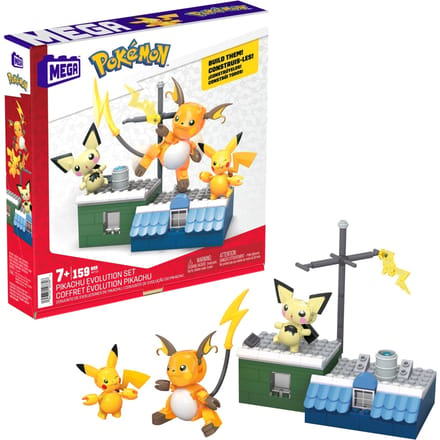 Pokemon Fisher Price Mega Construx Pikachu Evoluti Bekende knuffels