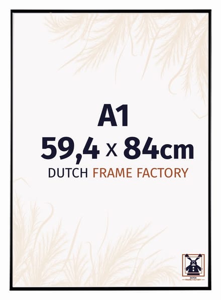 Fotolijst A1 59,4x84 cm - Kunststof - Zwart Hoogglans - Easy