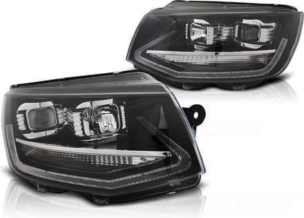 Koplampen dagrijlicht VW T6 15- ZWART LED TRU DRL