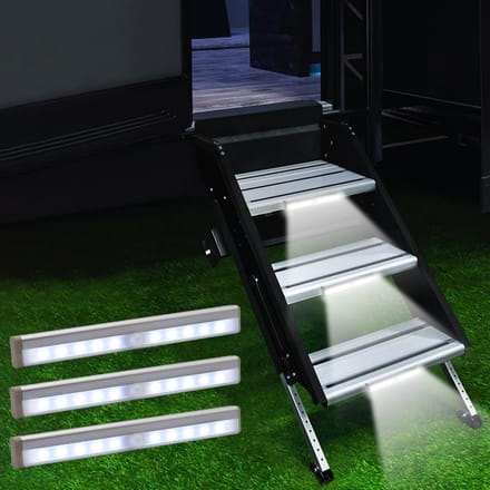 3-Pack Bewegingssensor RV Trapverlichting - Draadloze LED Nachtlichtstrip met Magneet