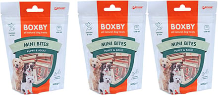 Proline Boxby puppy snacks mini bites, 100 gram - per 3 zakjes