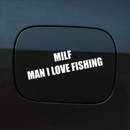 Bumpersticker - Milf - 4,1 X 14,8 - Wit