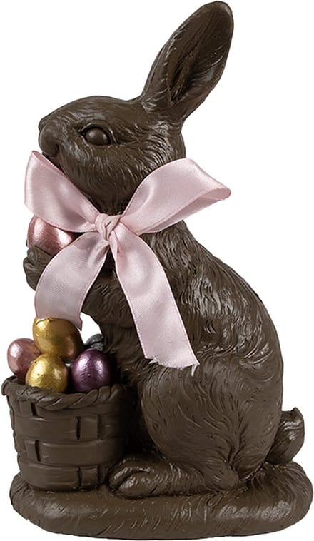 Clayre & Eef Decoratie Beeld Konijn 22 cm Bruin Kunststof