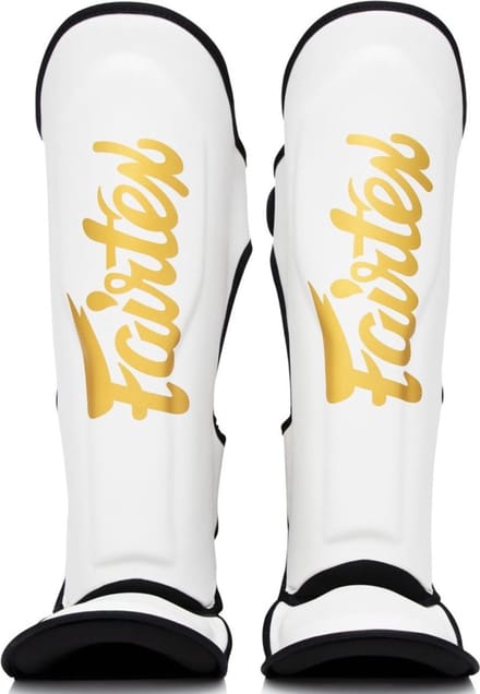 Fairtex Booster FXB Kickboks Scheenbeschermers Wit Goud - L