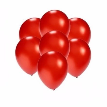 Party ballonnen in klein formaat - rood - 100x - 13 cm - feestartikelen/versiering