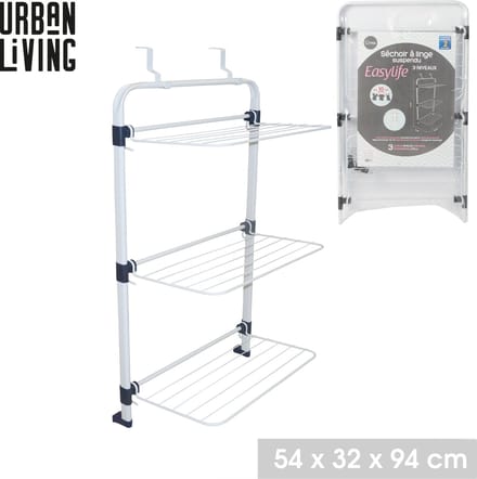 "URBAN LIVING" droogrek voor deur 3 niveaus 10 meter