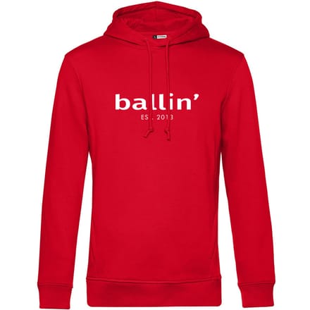 Heren Hoodies met Ballin Est. 2013 Basic Hoodie Print - Rood - Maat M