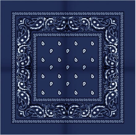Bandana zakdoek 55cm donker blauw paisley