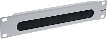 10 inch doorvoerpaneel met borstel | 1U | grijs