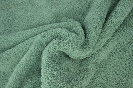 10 meter badstof - Oud groen - 90% katoen - 10% polyester