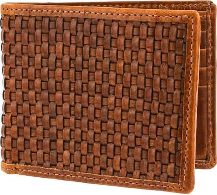 The British Bag Company Glossy Lattice Weave dames portemonnee leer klein