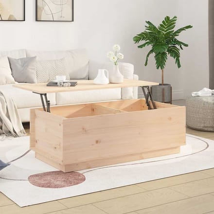 vidaXL - Salontafel - 100x50x35 - cm - massief - grenenhout