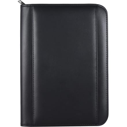 Draagbare Professionele Zakelijke Portfolio Padfolio Map Documentenmap Organizer A5 PU Leer Rits Sluiting met gray