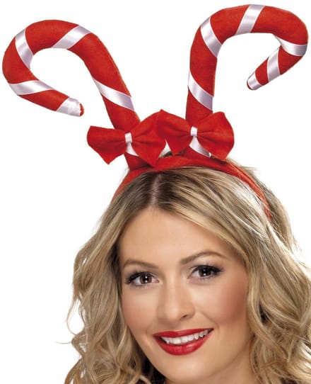 Kerst zuurstokken op diadeem