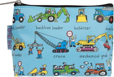 tractor werkvoertuigen - klein kinder toilettasje 18 x 14 cm - Tyrrell Katz