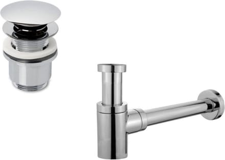 Lavinno - Design sifon met afvoerplug chroom