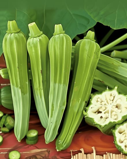2 sets - Okra Zaden Clemson Spineless Abelmoschus Esculentus Eenjarig
