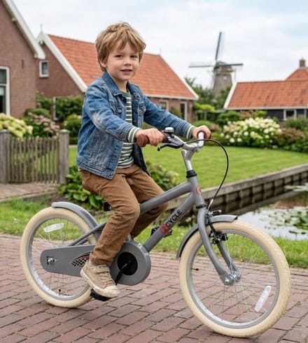 2Cycle kinderfiets 18 inch (5 tot 7 jaar) voor jongens mat-grijs