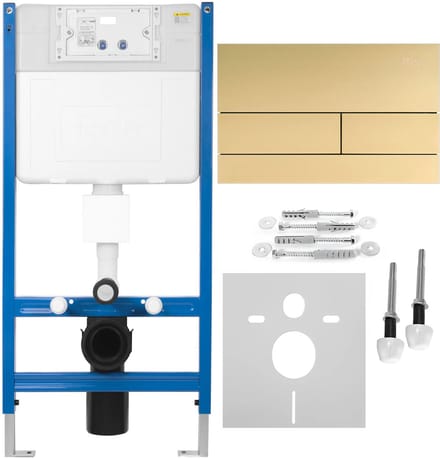Rea - Wc Voorwand Installatiesysteem K011a-q T Brush Gold
