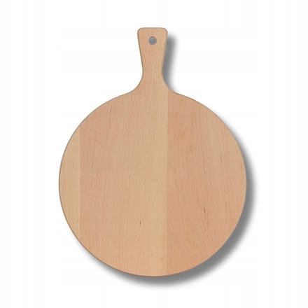 Ronde Beukenhouten Pizzaplank met Handvat - Ø 30 cm