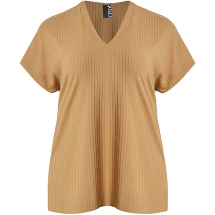 V-hals Ribbels Blouse Dames Mat Fashion