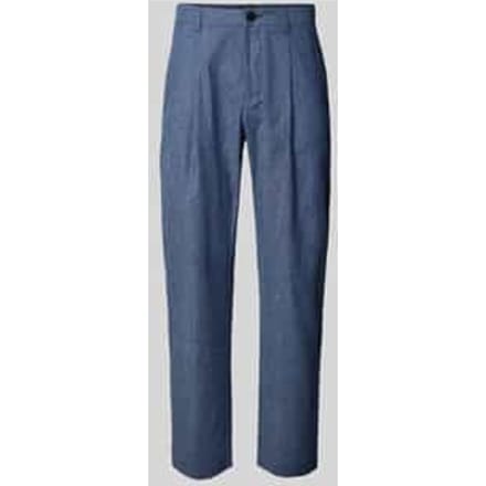 Regular fit chino van mix van katoen en linnen model 'hart'