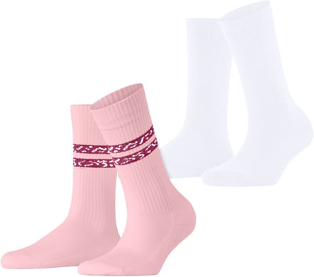 Esprit Memphis Rib 2-Pack gedessineerd katoen multipack sokken dames veelkleurig - maat 35-38