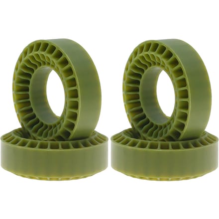 4 Pièces Inserts en Silicone Adaptés pour Pneus de Roue 1.0  Accessoires Crawler Télécommandé, Vert vert