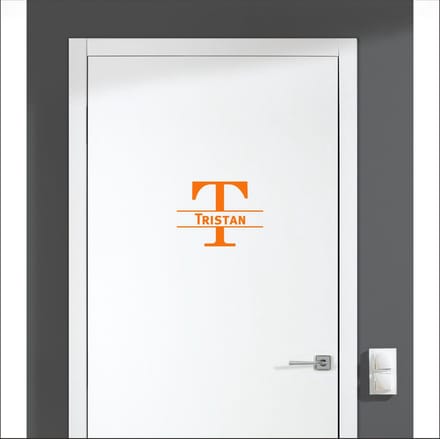 Deursticker Met Naam -  Tristan - Oranje