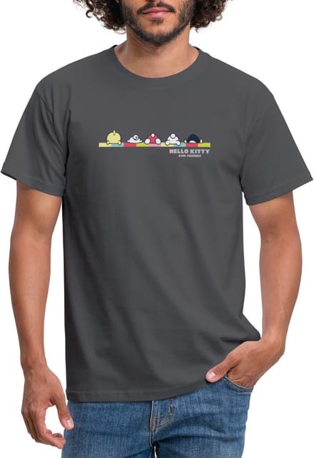 Hello Kitty En Vrienden Achterste T-Shirt Heren
