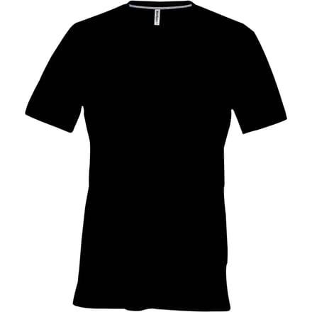 Kariban T-shirt V-hals korte mouwen K357 - Black - XXL