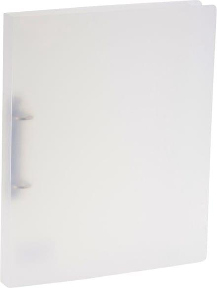 Bronyl ringmap, voor ft A4, uit PP, 2 D-ringen van 15 mm, transparant wit
