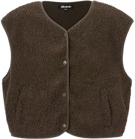 Woven Polyester Fiber Women's Vest Casual Solid Color Fall/Winter