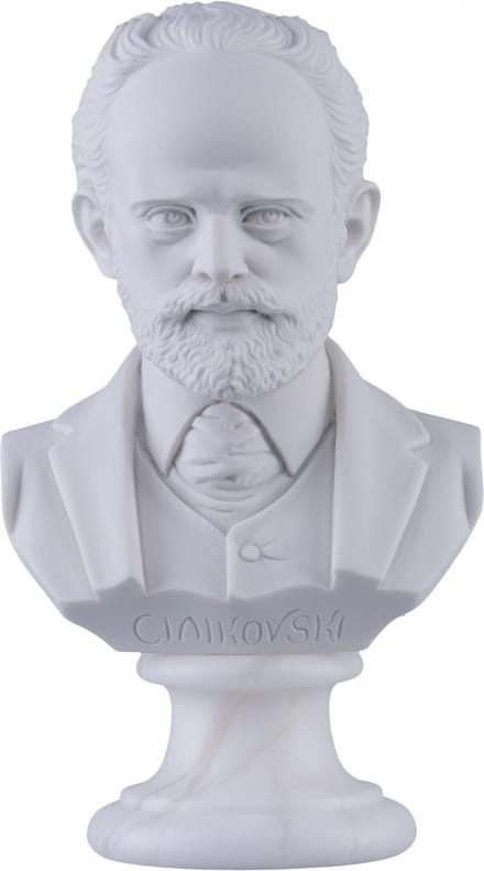 Music Gifts - Albast borstbeeld Tsjaikovski - 22 cm
