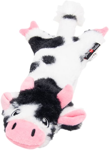 Jack and Vanilla Flatties Knuffel-Koe met pieper 30cm