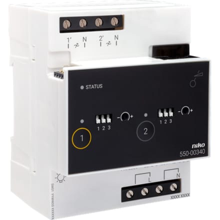 Niko Home Control universele dimmodule 2X 400W - 550-00340
