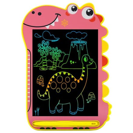 Tablette d'écriture LCD dinosaure de 8,5 pouces, planche à dessin pour enfants, graffiti, bloc-notes, jouets, écriture manuscrite, tableau noir, planche à dessin magique rose