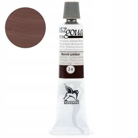 Renesans Gouache Verf 20 ml - 24 gebrande omber