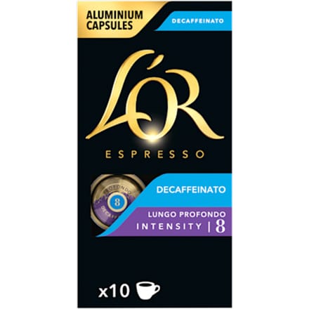 Espresso capsules lungo profondo decaf
