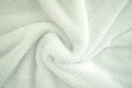10 meter badstof - Wit - 90% katoen - 10% polyester