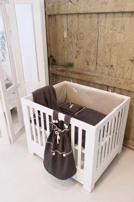 Koeka - Boxkleed wafel Amsterdam 75x95cm - Pebble/White