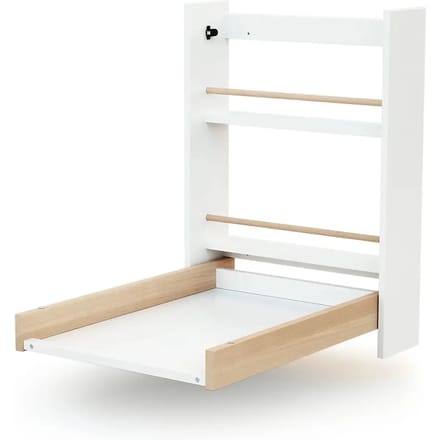 AT4 - Inklapbare luiertafel aan de muur EAZY in hout Wit en Beuken