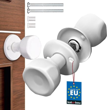 KOTARBAU Draaiknop voor deur - ZnAl - 45x45 mm - Wit