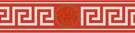 GRIEKSE BEHANGRAND - Goud Metallic Rood Wit - AS Creation Only Borders