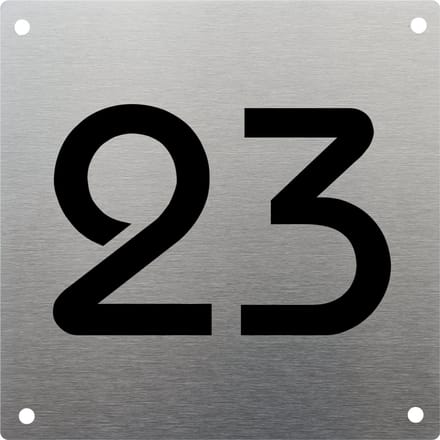 RVS Huisnummerbord voordeur 10x10cm RVS01