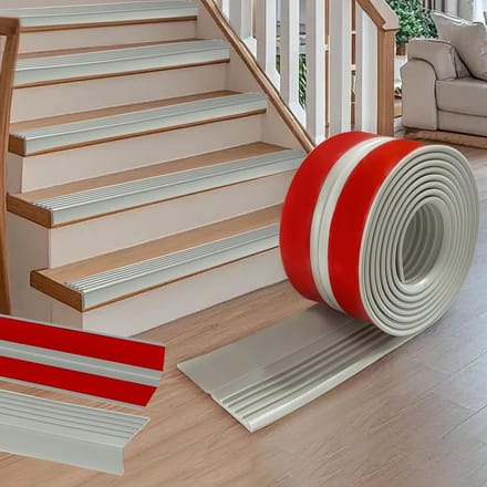 Zelfklevend Traprandprofiel Antislip PVC 300x9,5 cm L-vorm