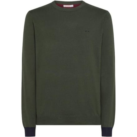 Sun68 - Militaire trui Elbow Contrast K43110
