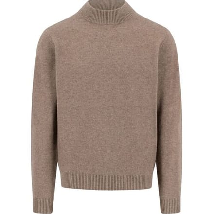 Fynch-Hatton Trui Mock-Neck Cashmere Subtle Mélange Light Taupe / male