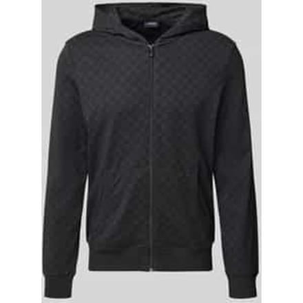 Sweatjack met logomotief en capuchon