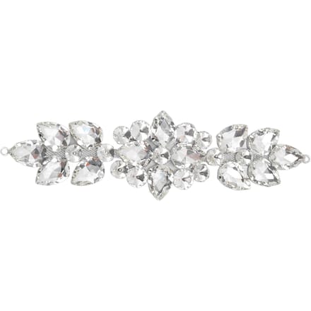 Kristalglas Strass Applicatie Exquise Schitterende Bloem Glas Strass Patch voor Kleding Bruidsjurk Wit wit